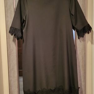 Black dress with lace